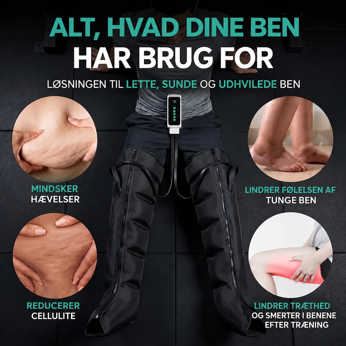 AirBoots Pro® – kompressionsmassage til benene