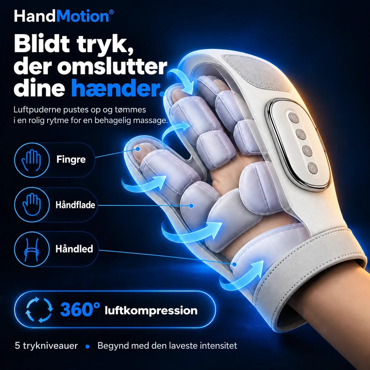 HandMotion® – håndmassage med varme, kompression og akupressur